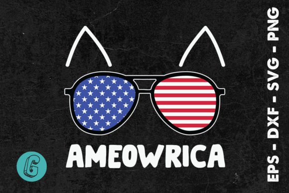 Ameowrica American Cat 4th of July SVG