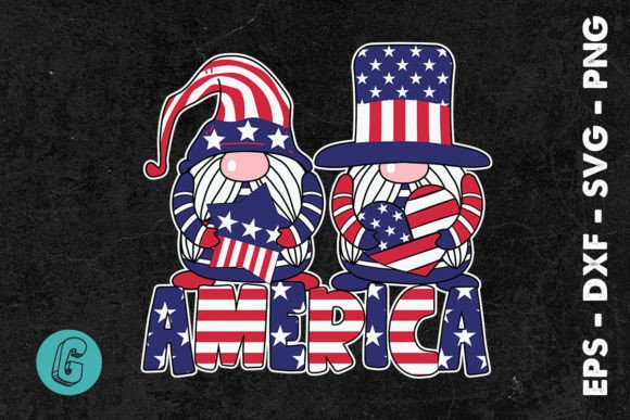 America Gnomes USA 4th of July SVG