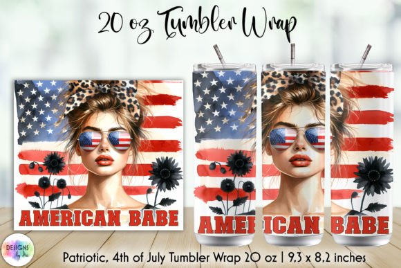 American Babe Patriotic Tumbler Wrap