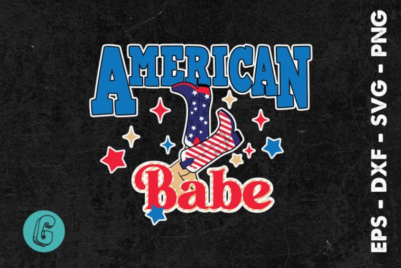 American Babe Western 4th of July SVG