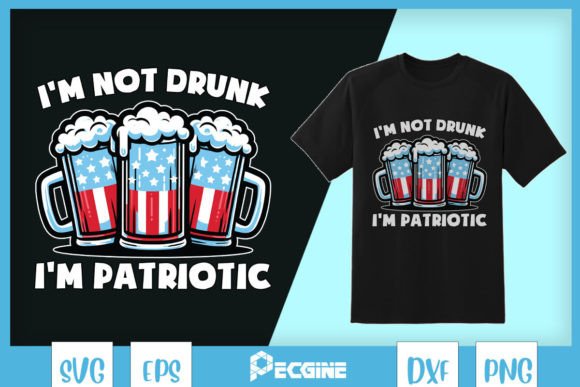 Beer American Flag 4th of July SVG