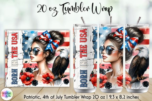 Born in the USA Patriotic Tumbler Wrap