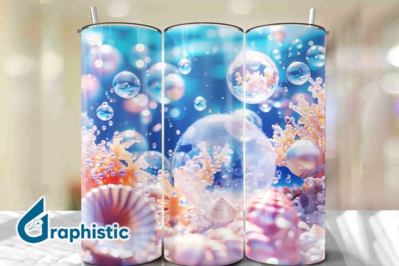 Bubbles Pearl Sunset Tumbler Wrap 22