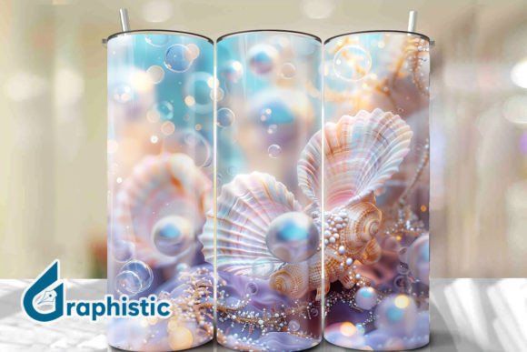 Bubbles Pearl Sunset Tumbler Wrap 29