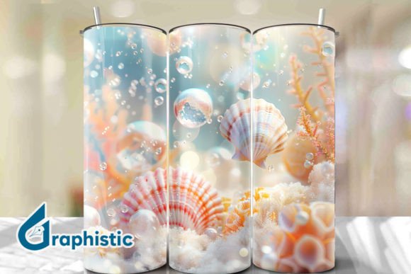 Bubbles Pearl Sunset Tumbler Wrap 35