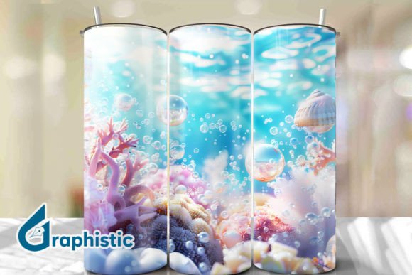 Bubbles Pearl Sunset Tumbler Wrap 38