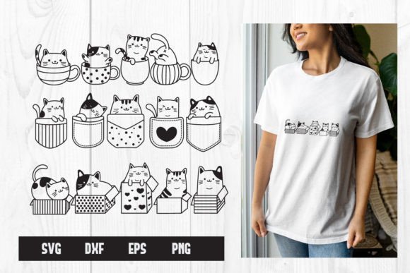 Cute Cats Embroidery Design