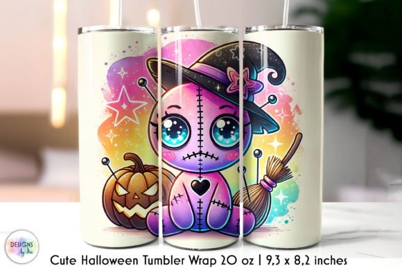 Cute Voodoo Doll Halloween Tumbler Wrap