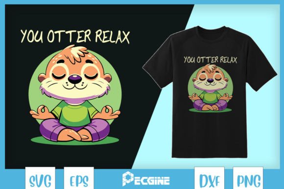 Fun Otter Yoga SVG
