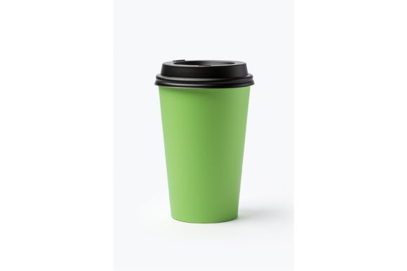 Green Paper Cup Mockup