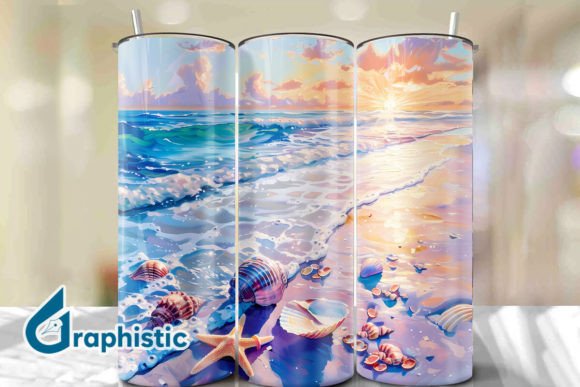Seashells Sunset Tumbler Wrap 30