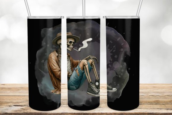 Skeleton 20oz Tumbler Wrap Doing