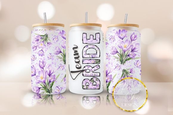 Team Bride Libbey Cup Wrap Wedding PNG
