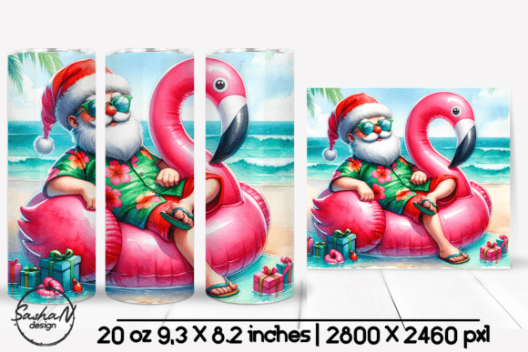Tropical Christmas Tumbler Sublimation