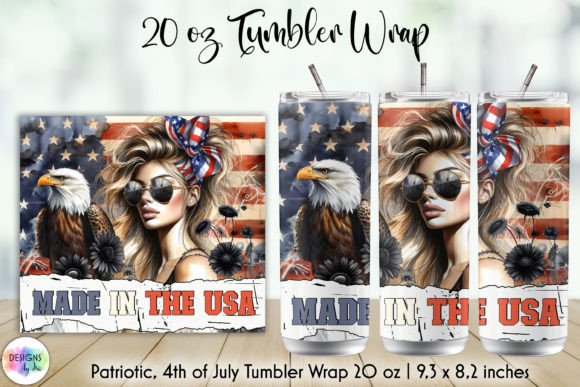 USA Patriotic Tumbler Wrap Design